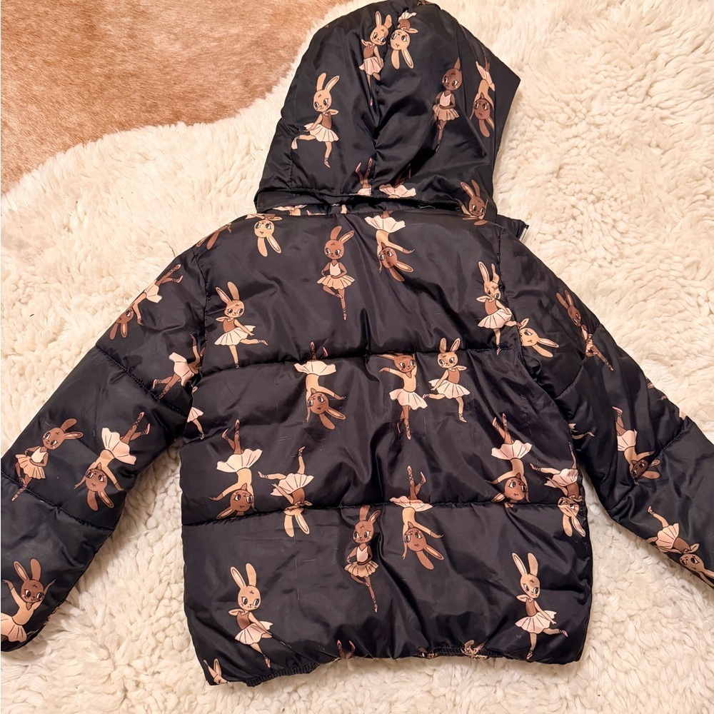 H&M Black puffer with rabbit ballerinas - Picture 5 of 5